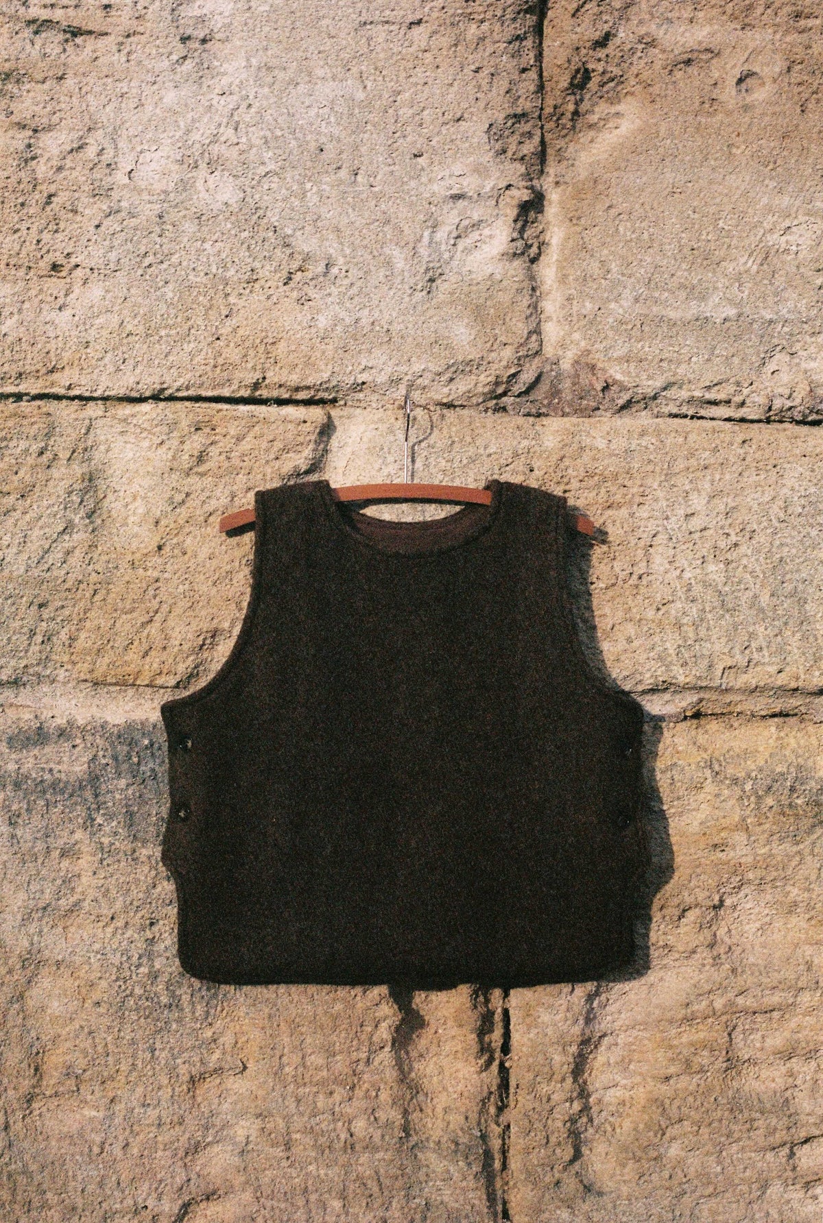 ABA Felt Vest Wrap - Deep Brown