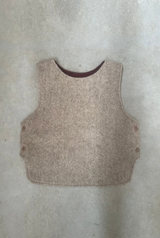 ABA Gilet en Feutre Wrap - Sable